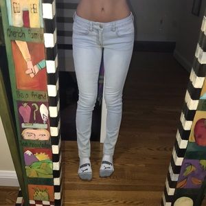 American eagle super stretch light wash jeans